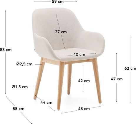 Kave Home Konna Essenhout Eetkamerstoel