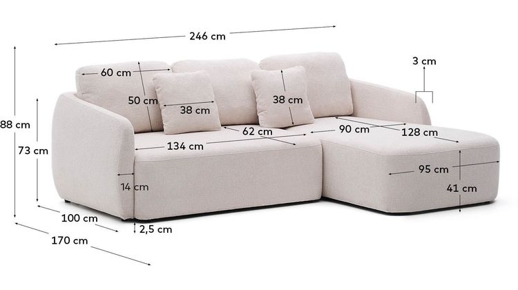 Kave Home Laira Slaapbank