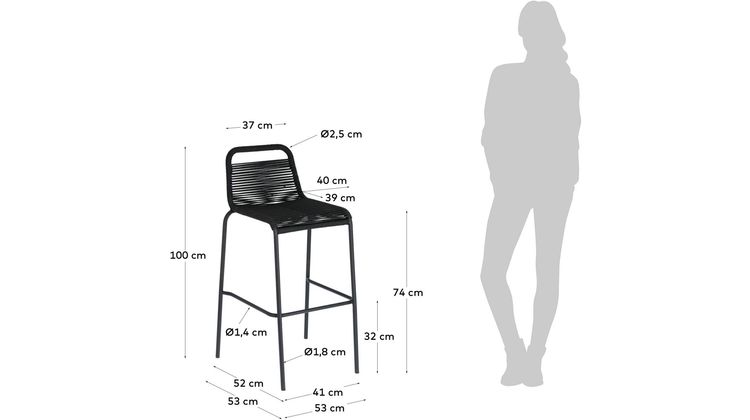Kave Home Lambton Tuin Barkruk