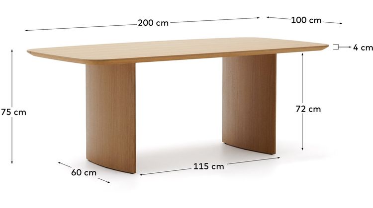 Kave Home Litto Eettafel