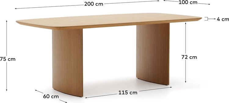 Kave Home Litto Eettafel