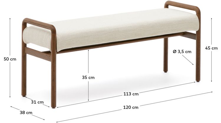 Kave Home Macaret Bankje