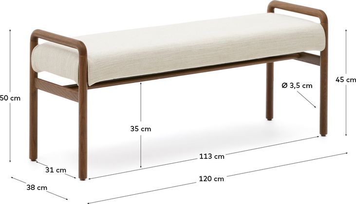 Kave Home Macaret Bankje