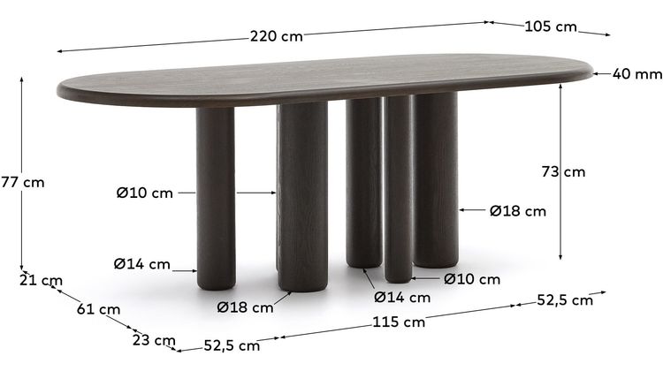 Kave Home Mailen Eettafel