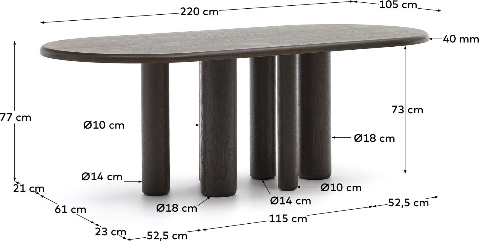 Kave Home Mailen Eettafel