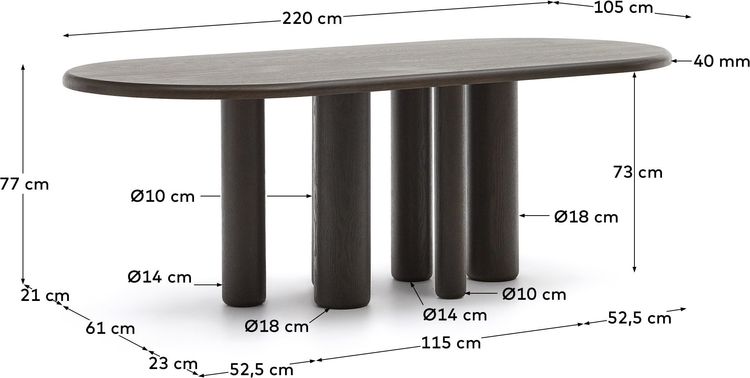Kave Home Mailen Eettafel