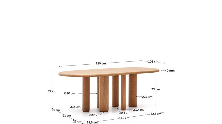 Kave Home Mailen Eettafel