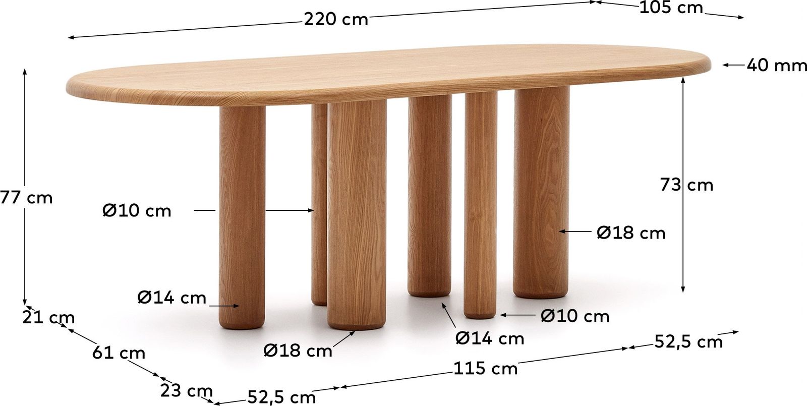 Kave Home Mailen Eettafel