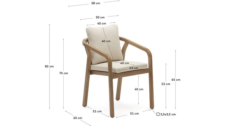 Kave Home Malaret Tuinstoel