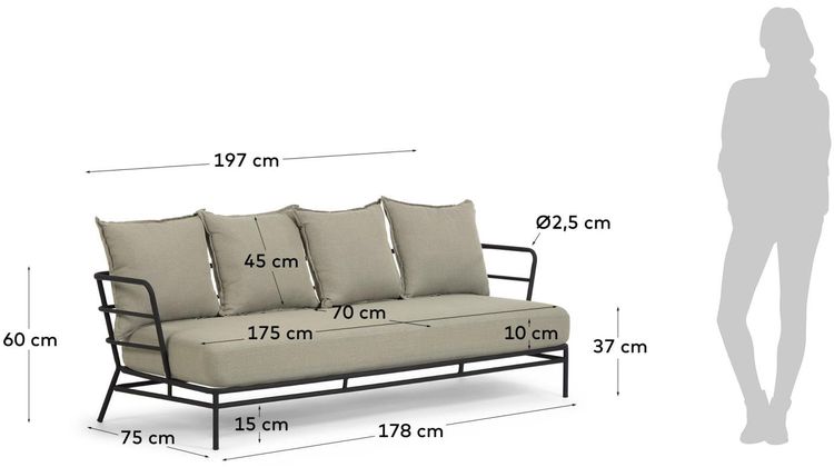 Kave Home Mareluz Tuinbank