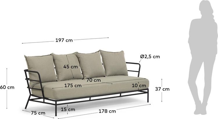 Kave Home Mareluz Tuinbank