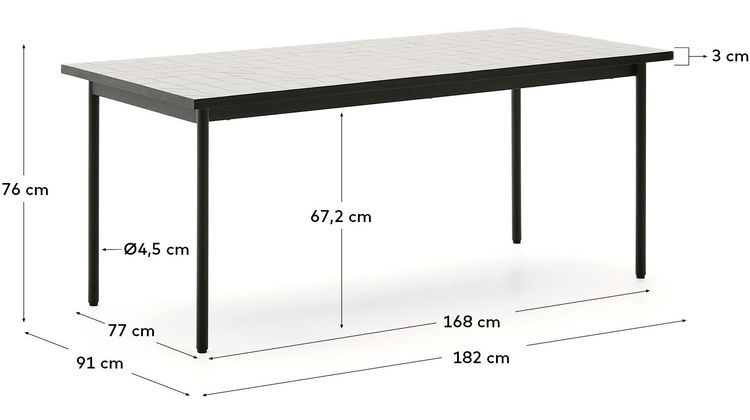 Kave Home Maurina Ecru Tuintafel