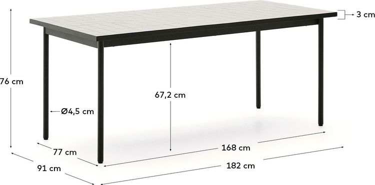 Kave Home Maurina Ecru Tuintafel