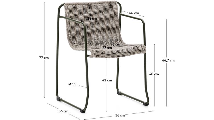 Kave Home Maurina Tuinstoel