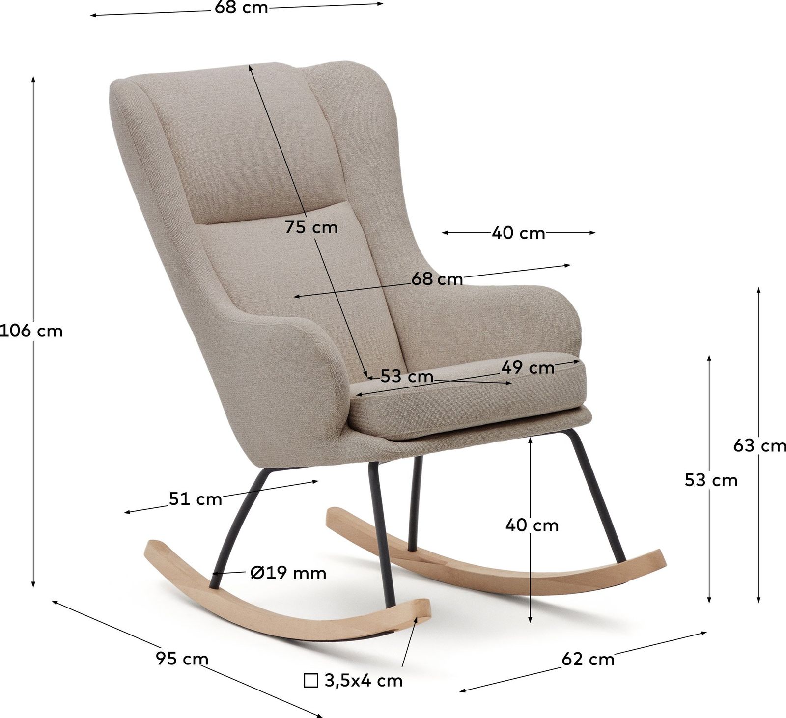 Kave Home Maustin Schommelstoel