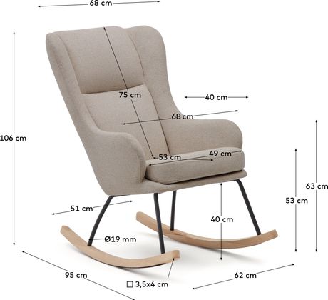 Kave Home Maustin Schommelstoel