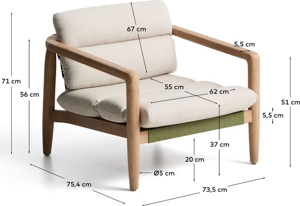 Kave Home Menfi Outdoor Fauteuil