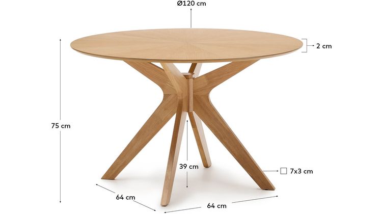 Kave Home Naanim Naturel Eettafel