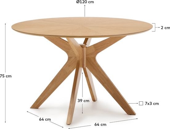 Kave Home Naanim Naturel Eettafel
