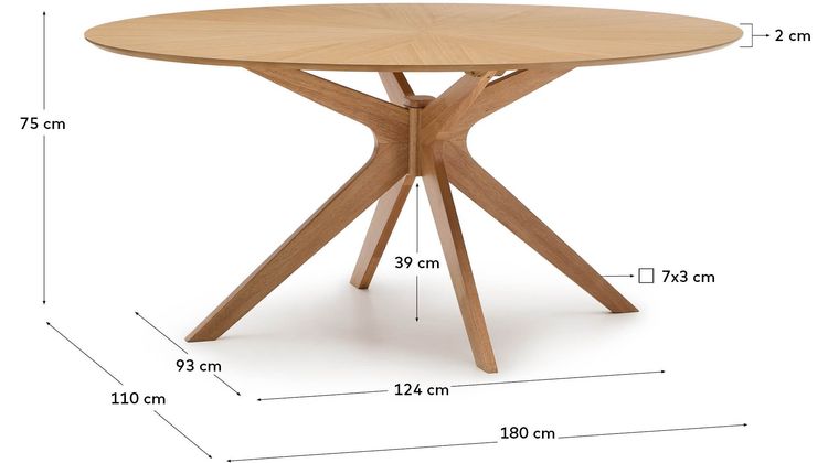 Kave Home Naanim Naturel Eettafel