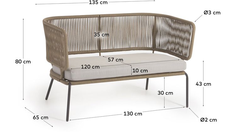Kave Home Nadin Tuinbank