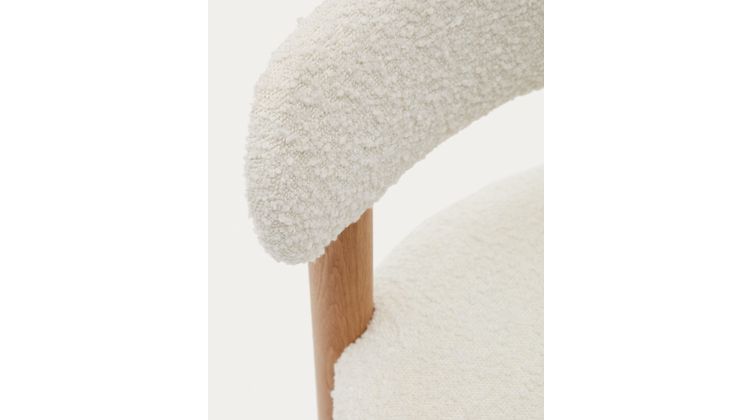 Kave Home Nebai Bouclé Eetkamerstoel
