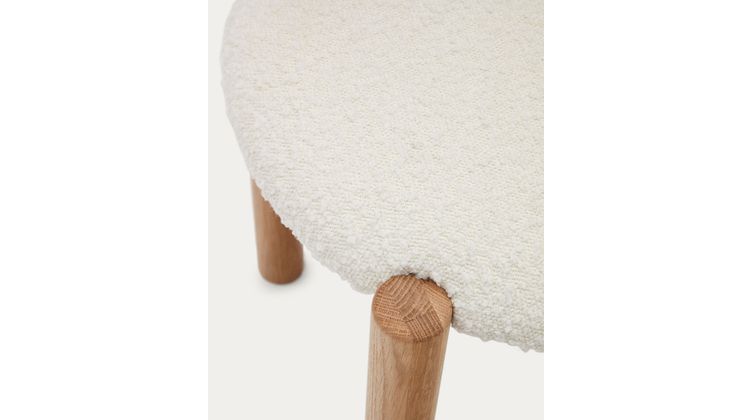 Kave Home Nebai Bouclé Eetkamerstoel