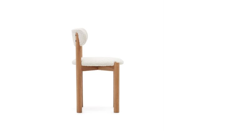 Kave Home Nebai Bouclé Eetkamerstoel