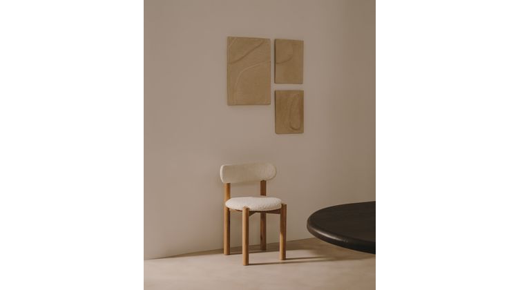 Kave Home Nebai Bouclé Eetkamerstoel