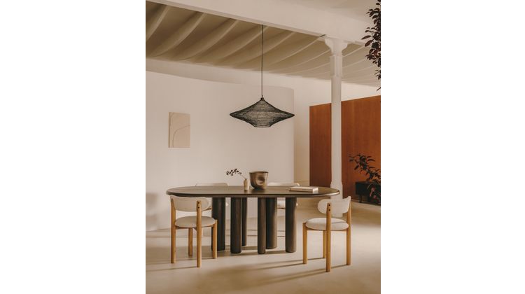 Kave Home Nebai Bouclé Eetkamerstoel