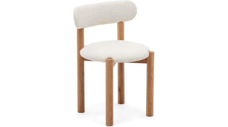 Kave Home Nebai Bouclé Eetkamerstoel