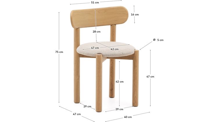 Kave Home Nebai Eetkamerstoel