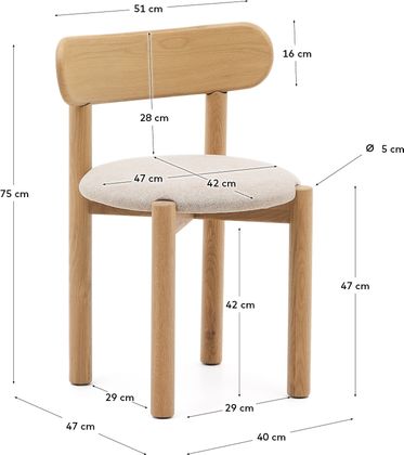 Kave Home Nebai Eetkamerstoel