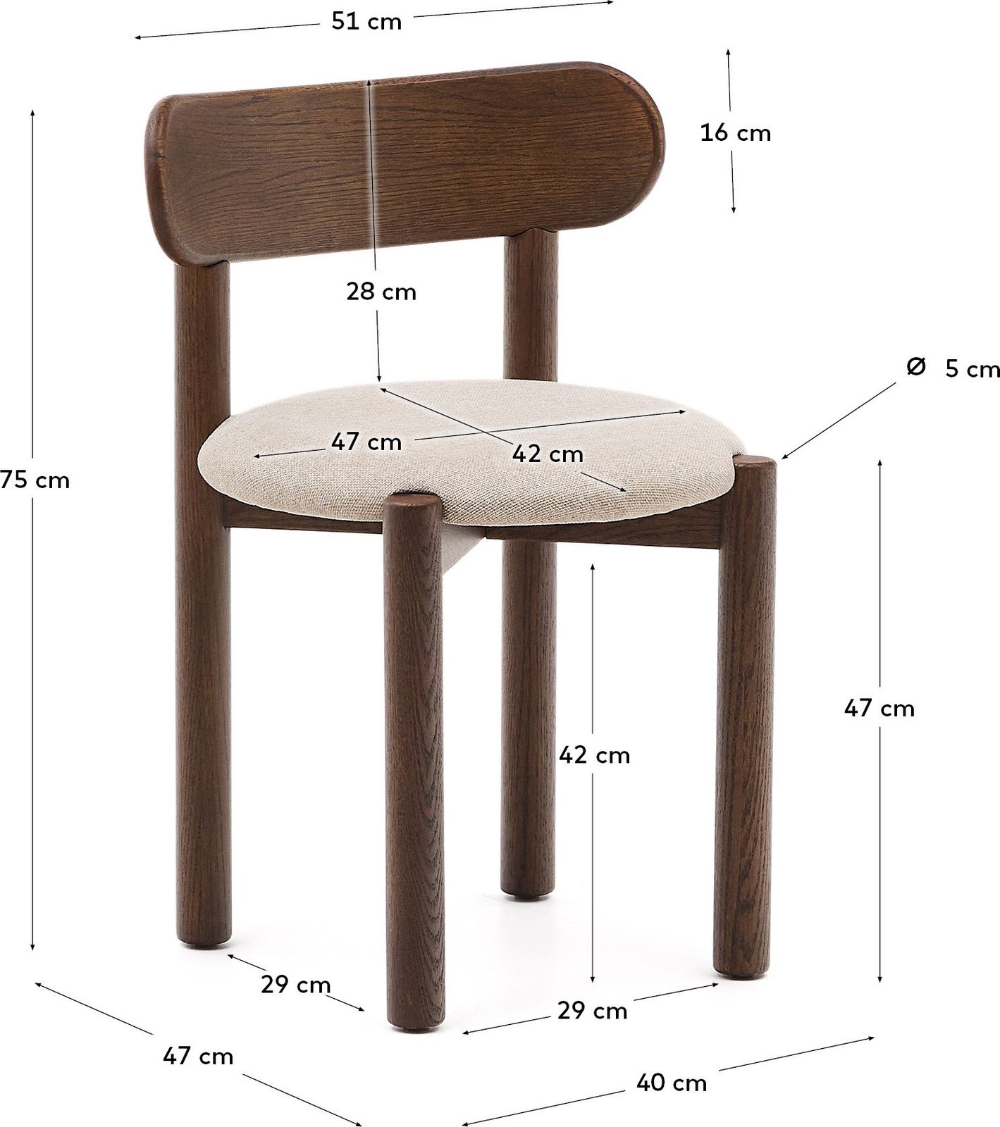 Kave Home Nebai Eetkamerstoel