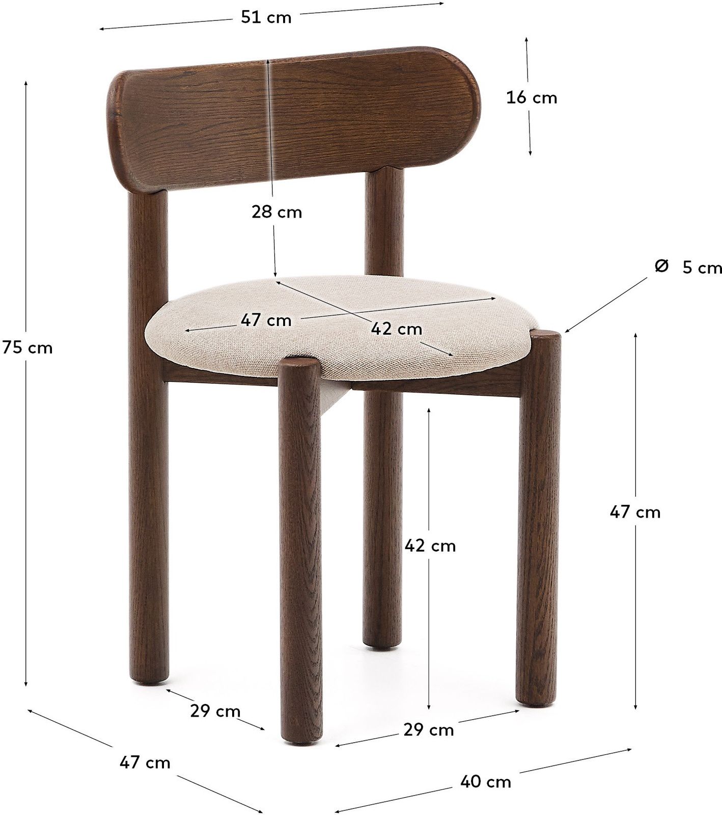 Kave Home Nebai Eetkamerstoel