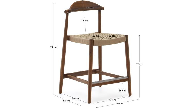 Kave Home Nina Lage Tuin Barkruk