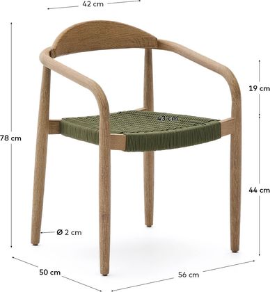 Kave Home Nina Tuinstoel