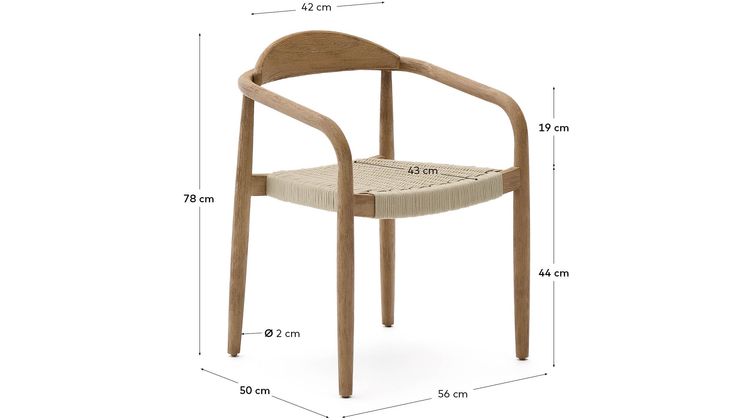 Kave Home Nina Tuinstoel