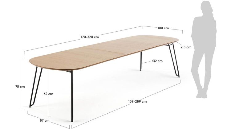Kave Home Novaks Uitschuifbare Eettafel