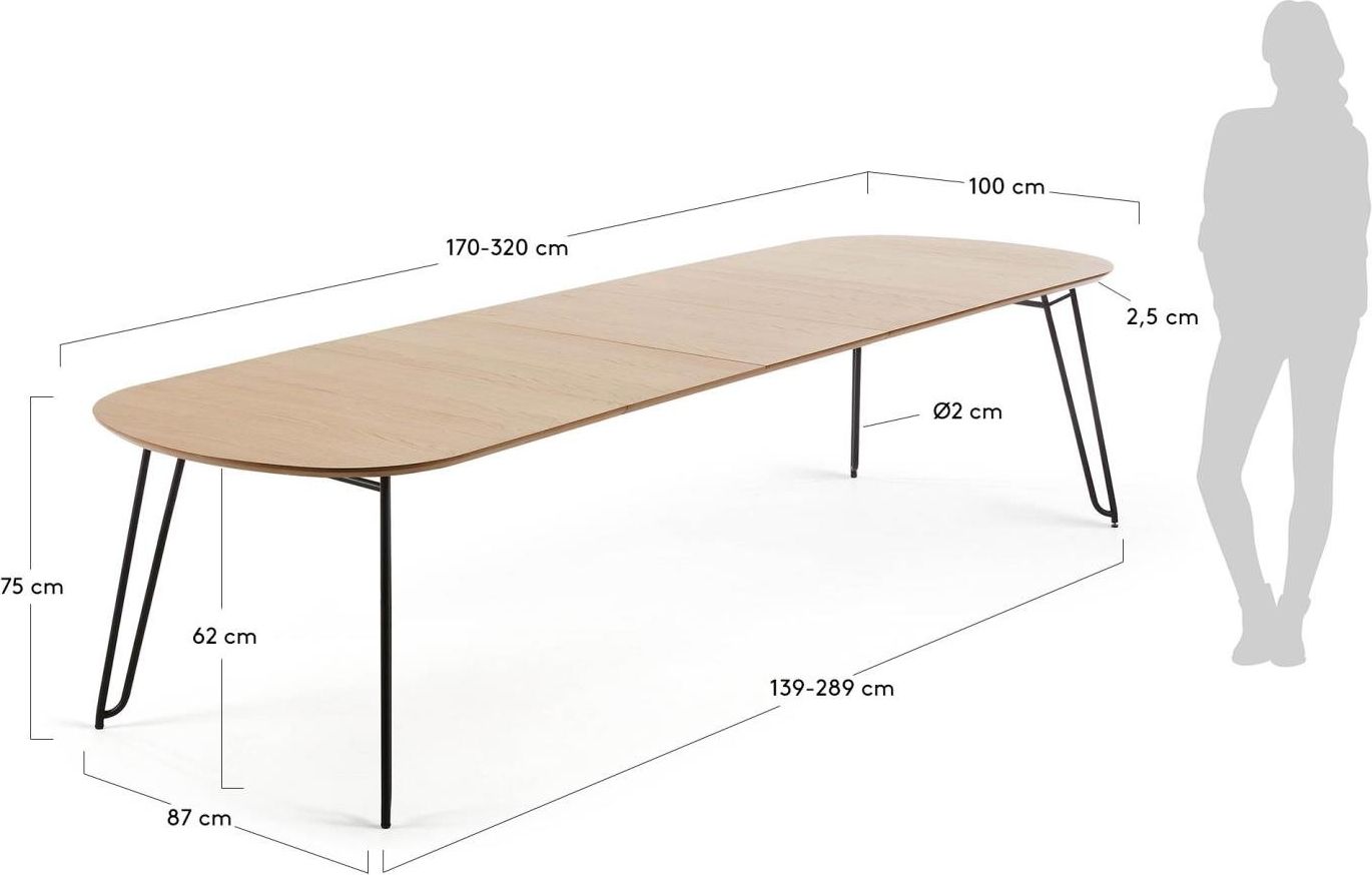 Kave Home Novaks Uitschuifbare Eettafel