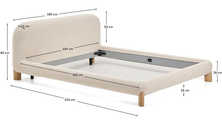Kave Home Odina Naturel Bed