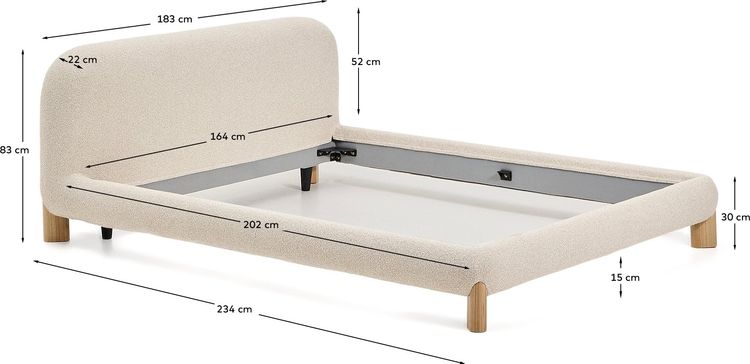 Kave Home Odina Naturel Bed