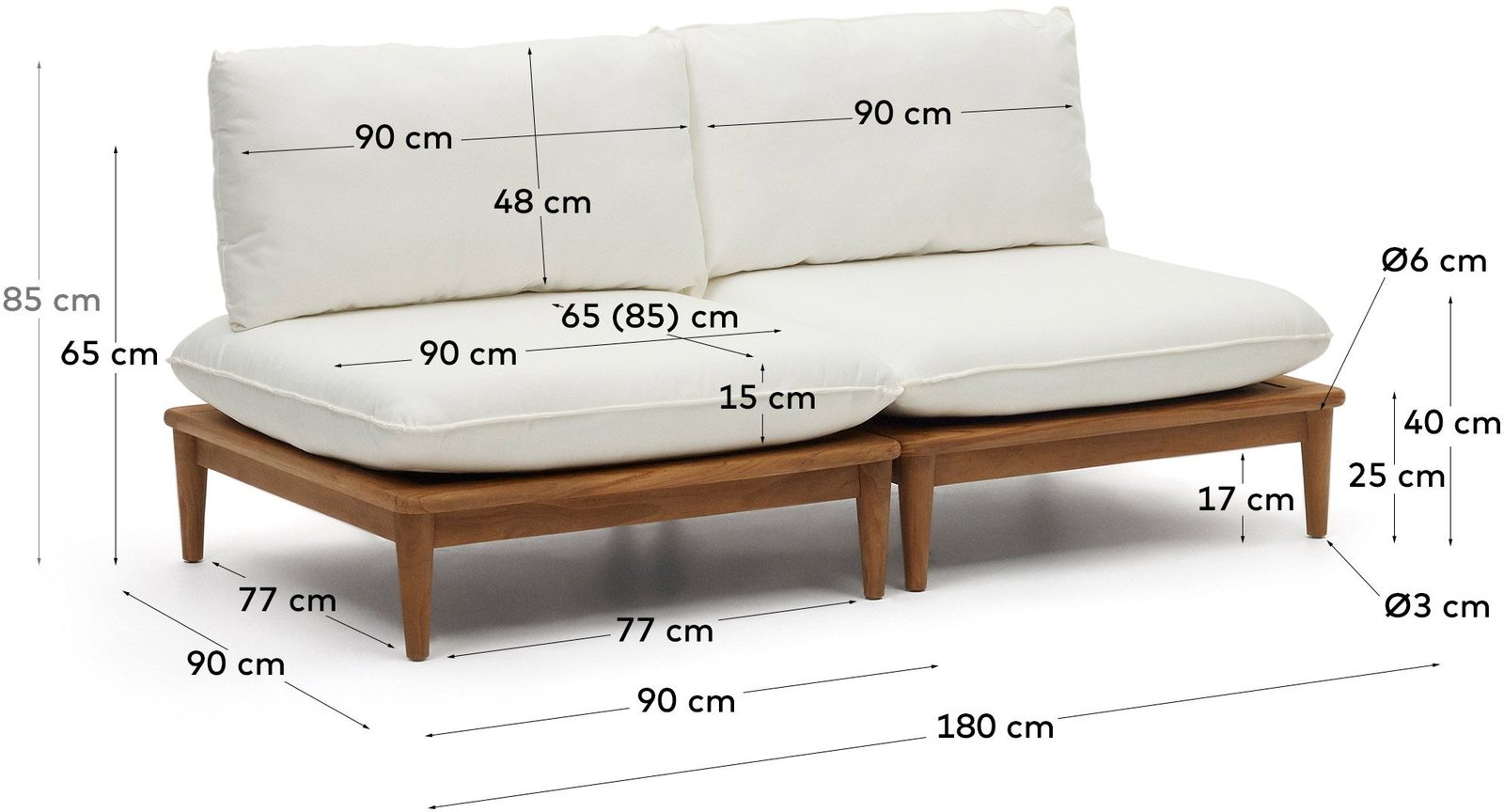 Kave Home Portitxol (Set 2) Tuinstoel