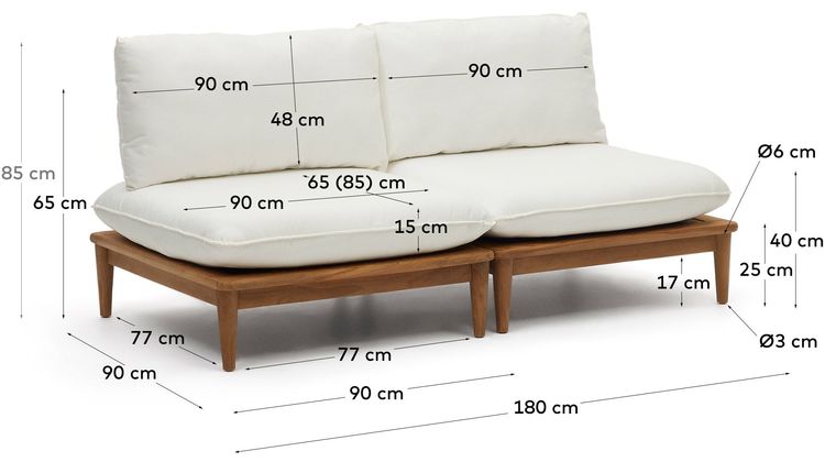 Kave Home Portitxol (Set 2) Tuinstoel