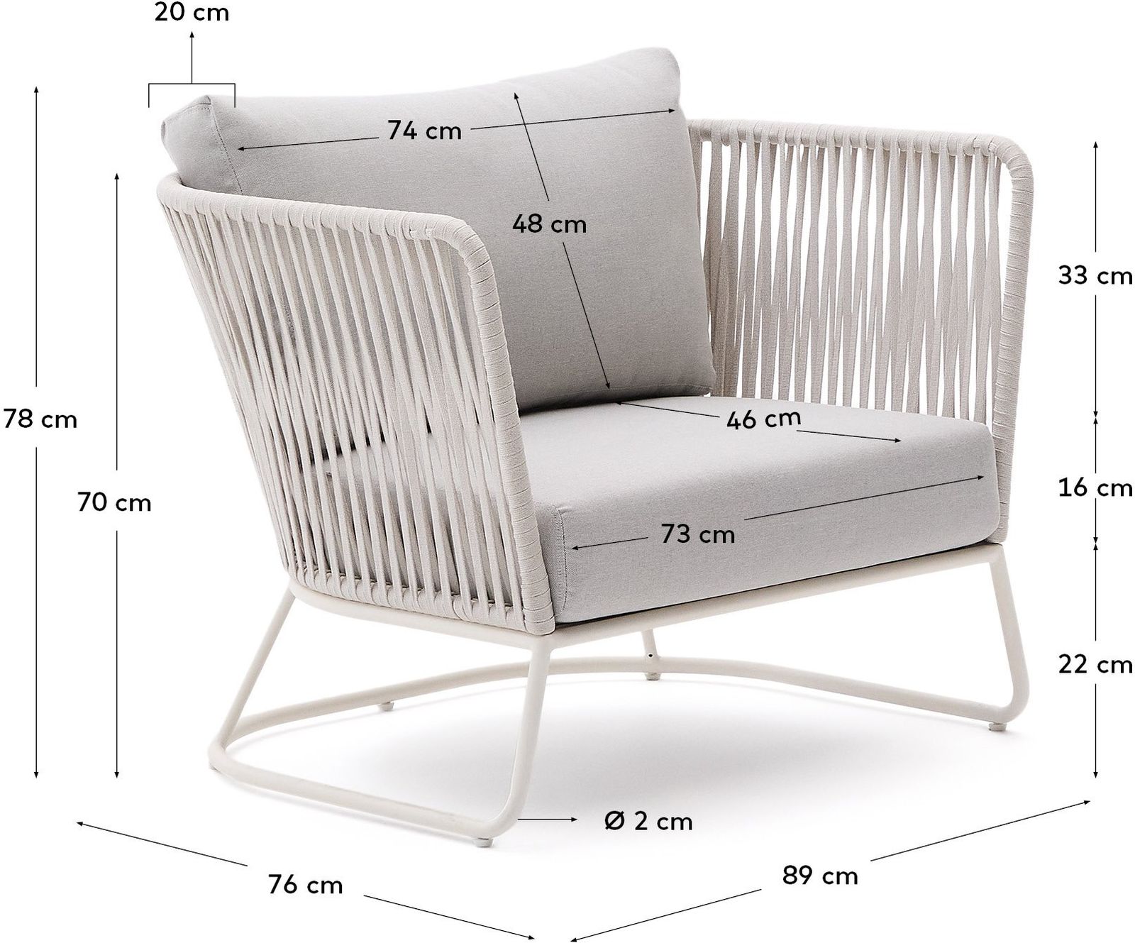 Kave Home Saconca Outdoor Fauteuil