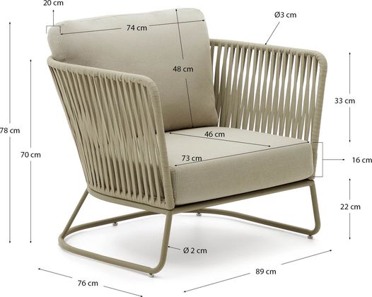 Kave Home Saconca Outdoor Fauteuil