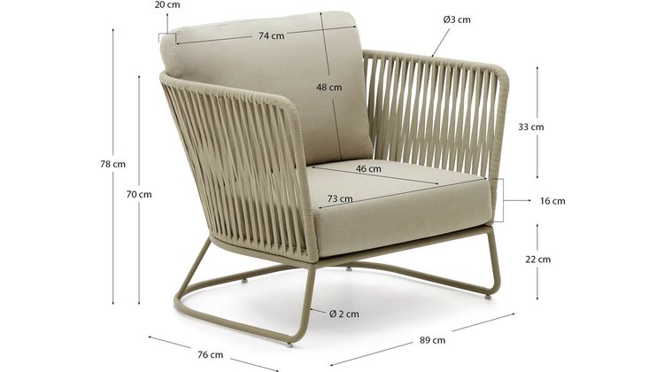 Kave Home Saconca Outdoor Fauteuil