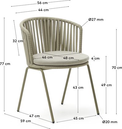 Kave Home Saconca Tuinstoel