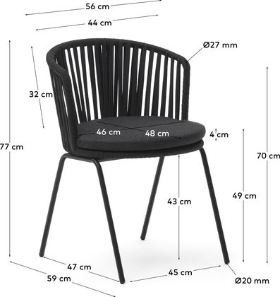 Kave Home Saconca Tuinstoel