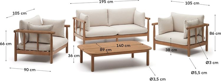 Kave Home Sacova Loungeset